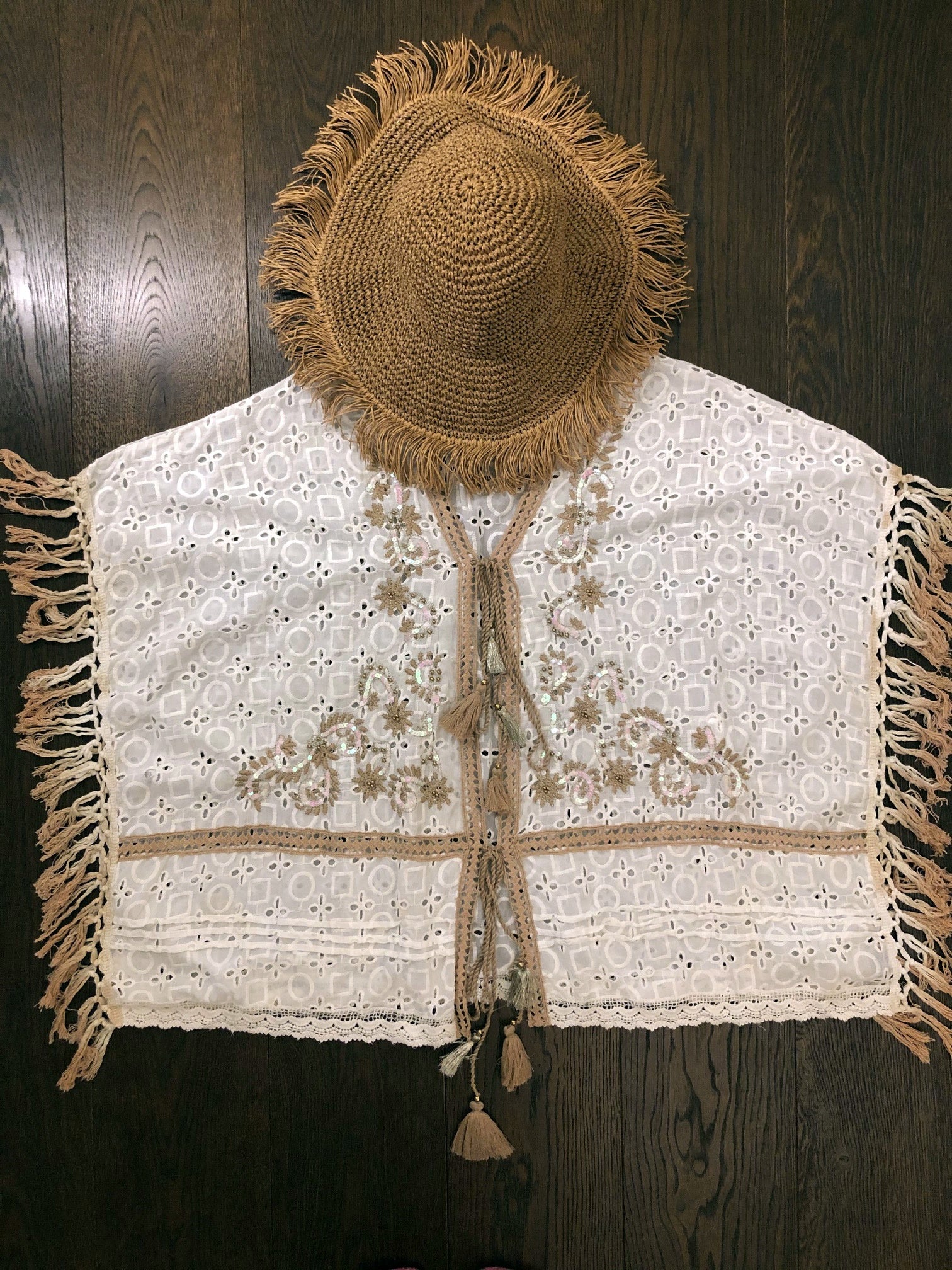 Poncho beige